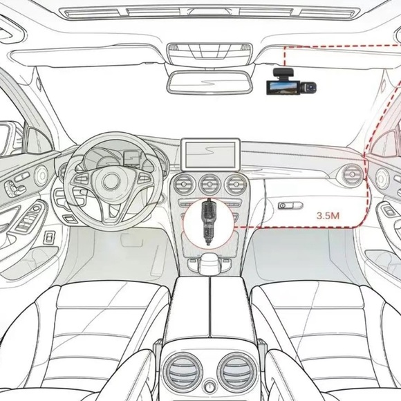 Dual Dash Cam Front And Inside 1080P camera for car - Picture 6 of 13